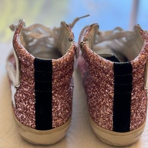 Golden Goose Glitter and Suede Slide Sneaker